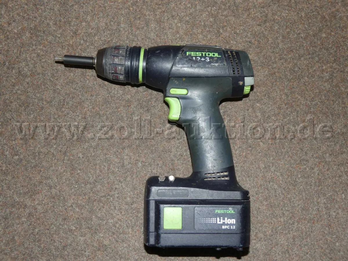 1 cordless drill Festool T12 + 3, with battery, used
