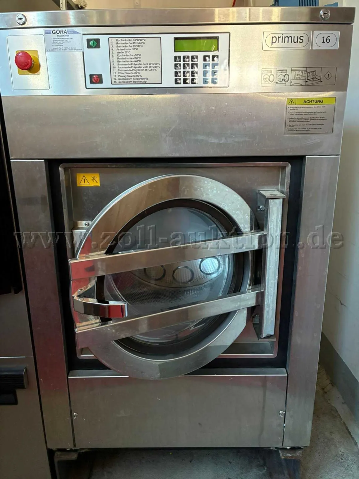 1 industrial washing machine Primus, model FS16