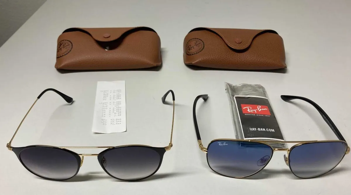 2 Ray Ban Sonnenbrillen jeweils mit Etui