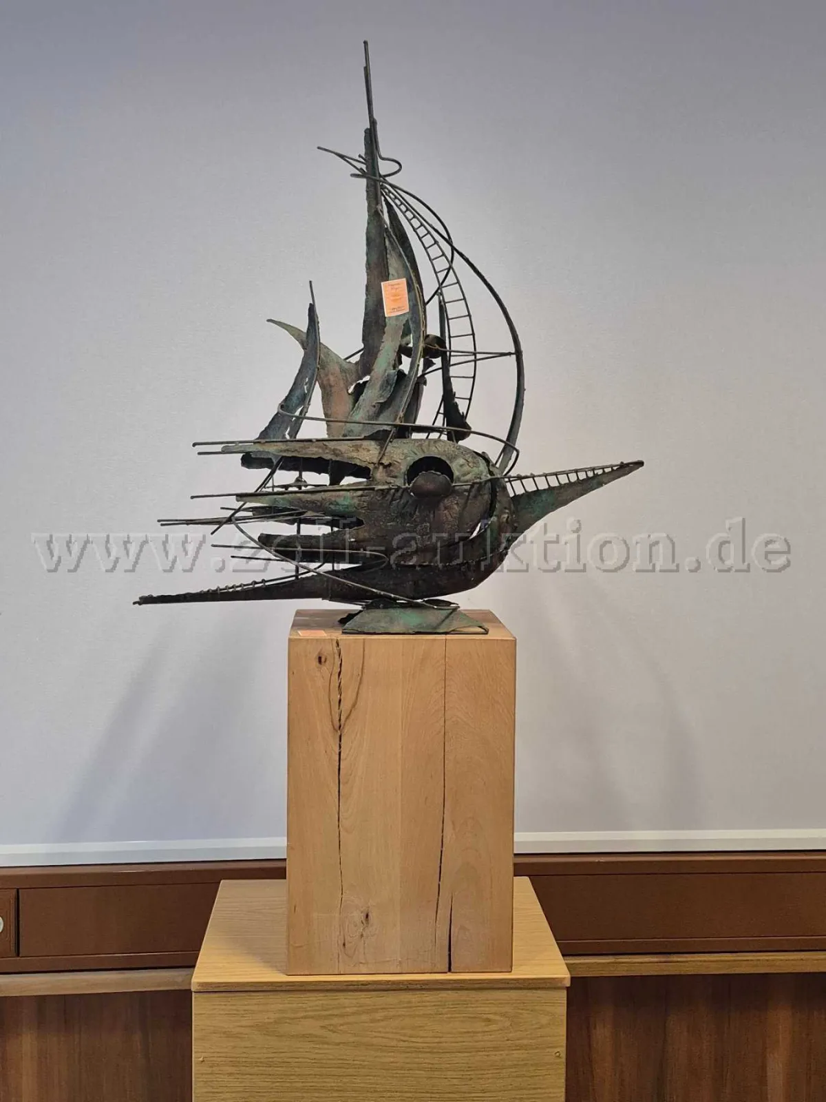 1 copper sculpture "Schiff" replica "Veliero Futurista" by A. Di Giovanni