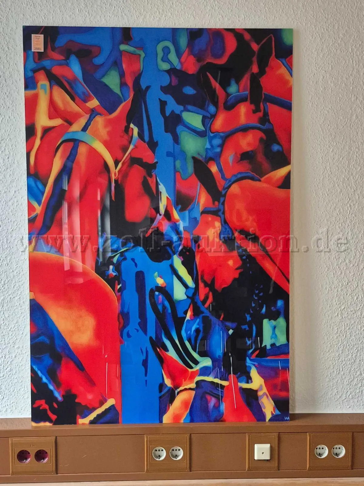 1 tableau sur plexiglas "Poloponies" de Wiebke Albrecht