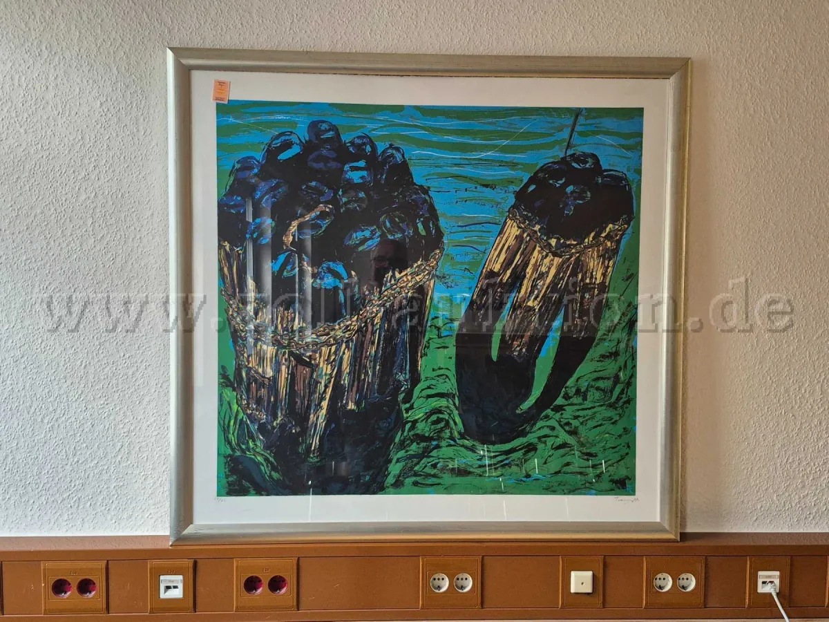 1 Lithographie Kunstwerk "Duckdalben" von Norbert Tadeusz