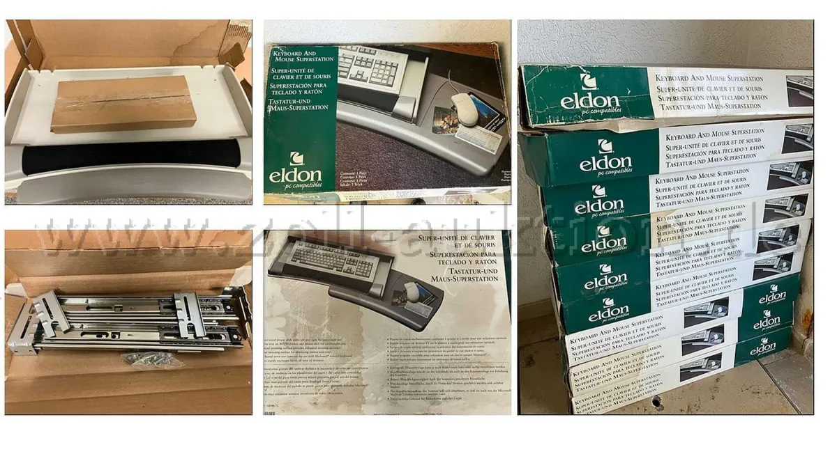 9 tiroirs clavier avec repose-main Eldon 625M-72 (ancien / non utilisé)