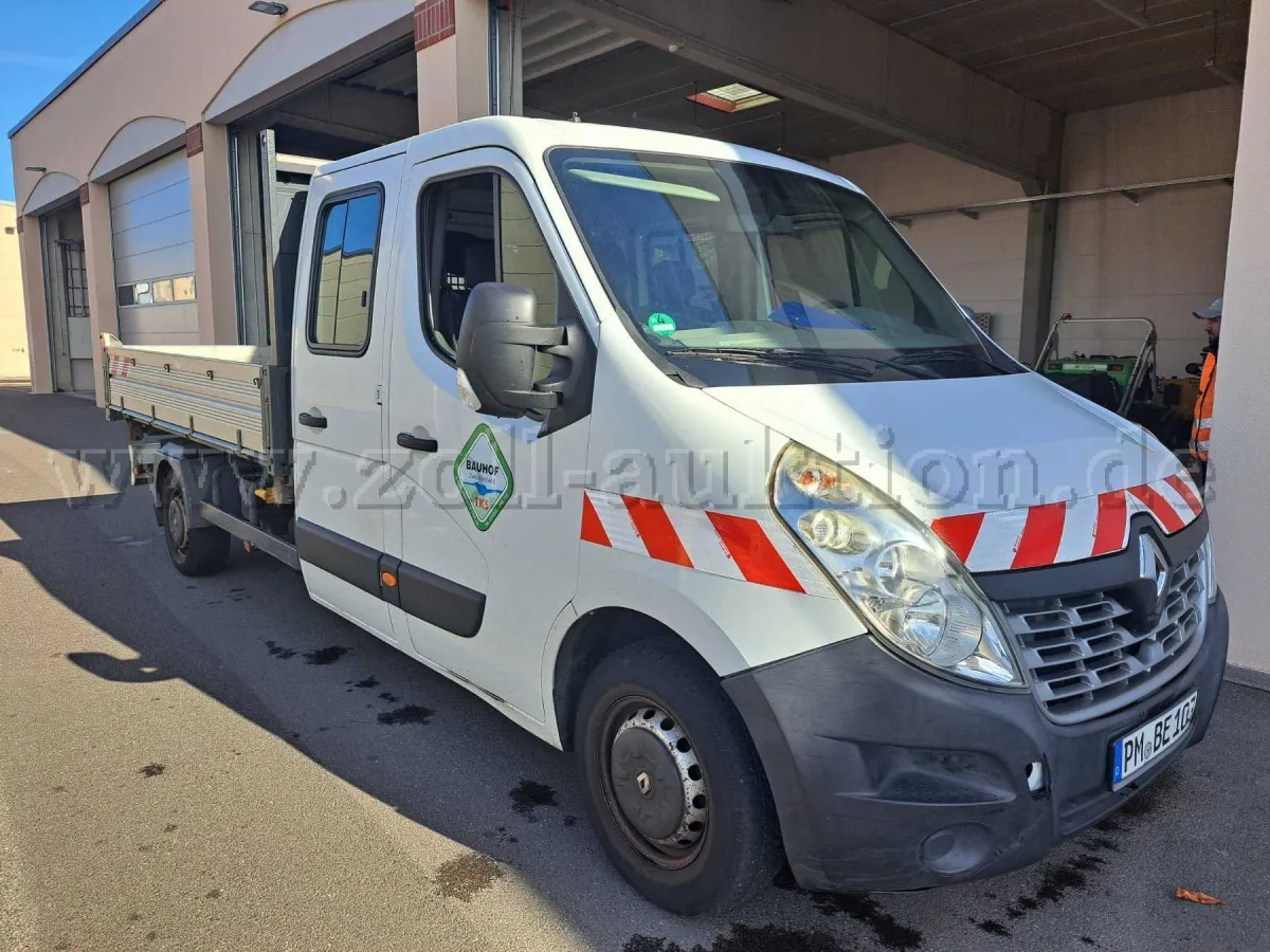 1 Renault Master Doppelkabine mit Pritsche 3-Seiten Kipper 3,5t