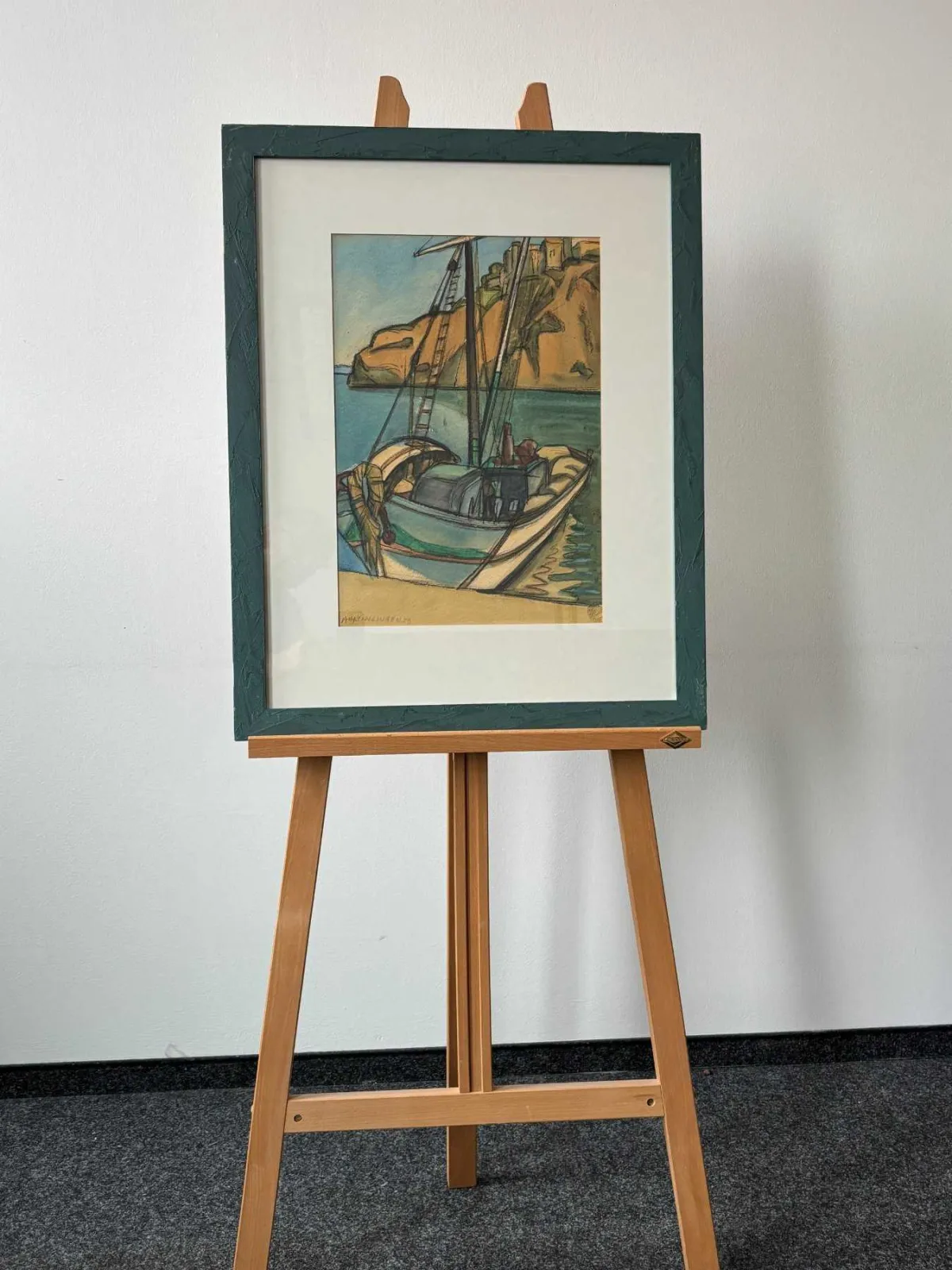 1 Obraz artysta Albert Heinzinger - Fischerboot - akwarela