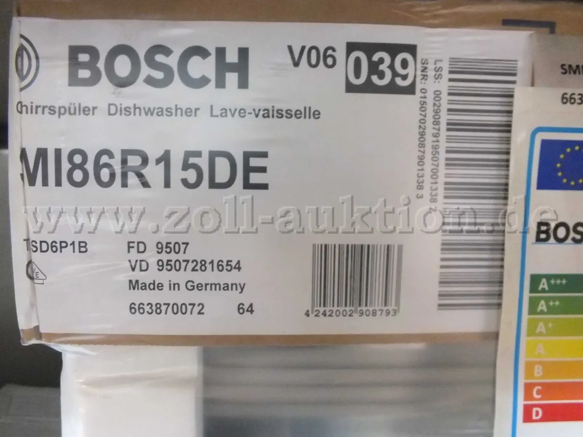 1 Einbau- Geschirrspüler Bosch MI86R15DE