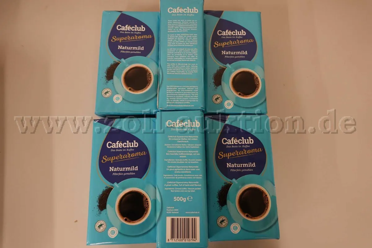 6 Pakete Kaffee Cafeclub Superaroma Naturmild,gemahlen á 500g, ovp.