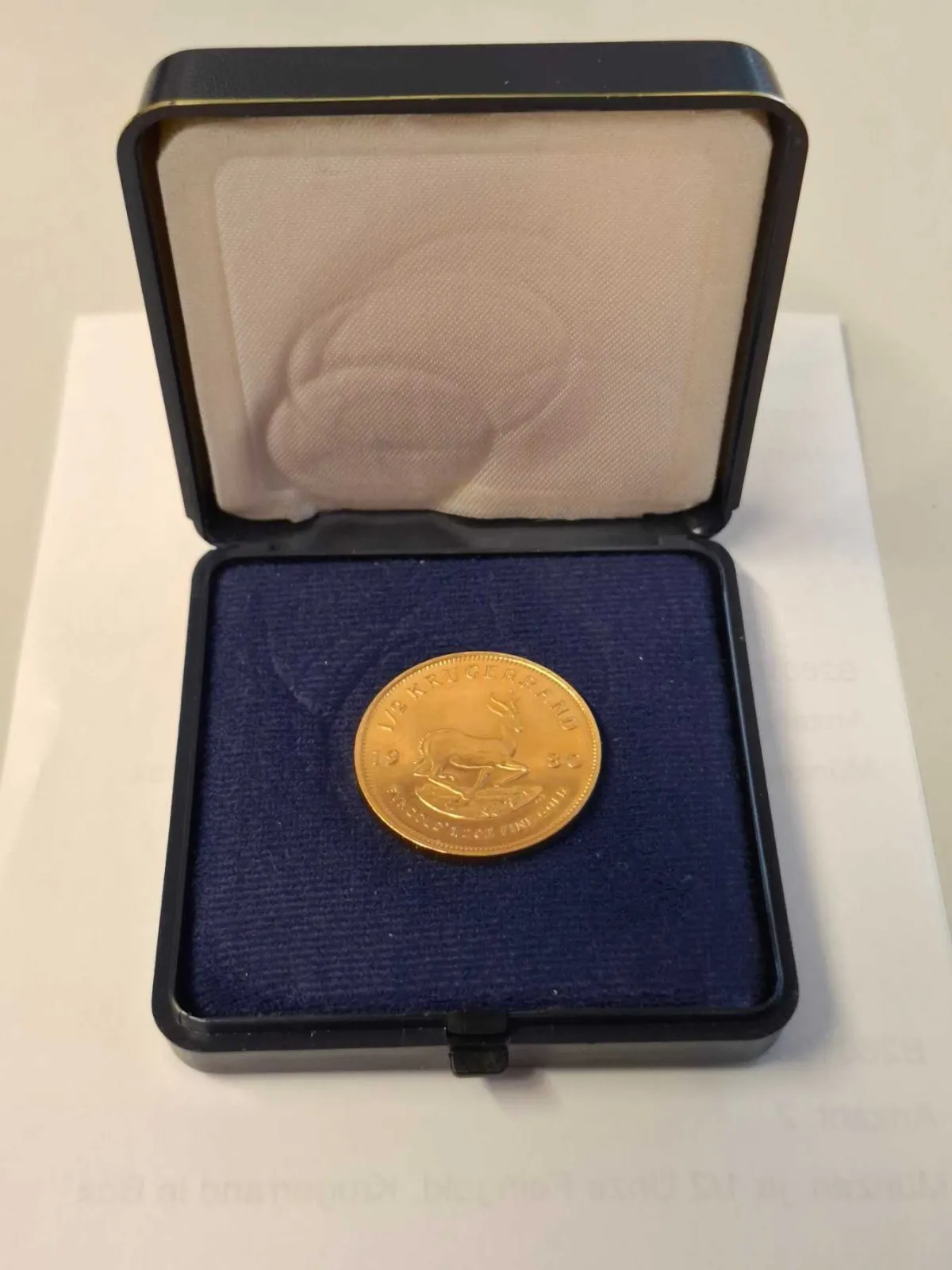 1 Goldmünze *** 1/2 Krügerrand*** 1/2 Unze Feingold