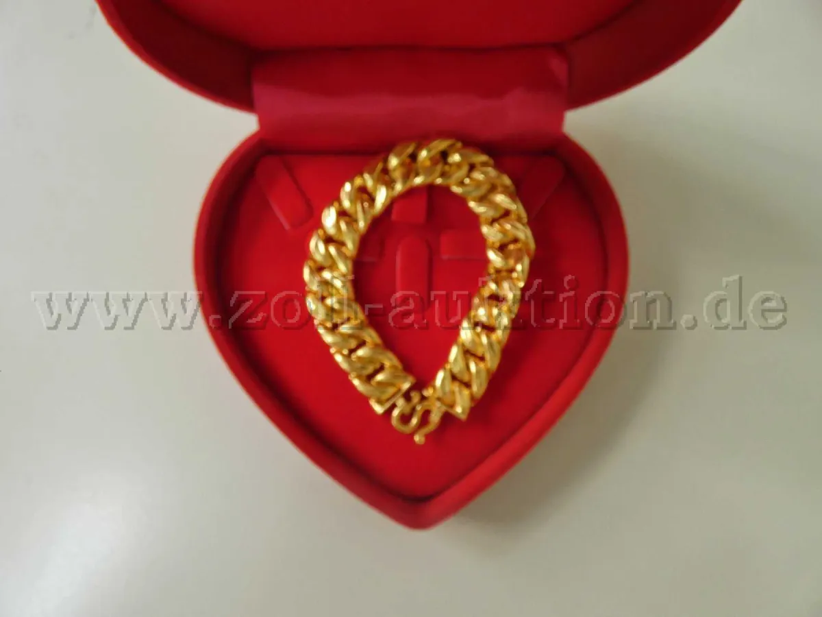 1 Armband halbmassiv in 956/f Gelbgold,