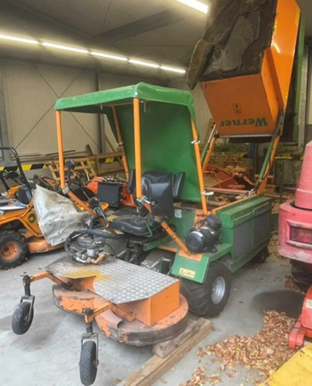 1 Werner wide-area mower ASM 125, with collection container, not functional