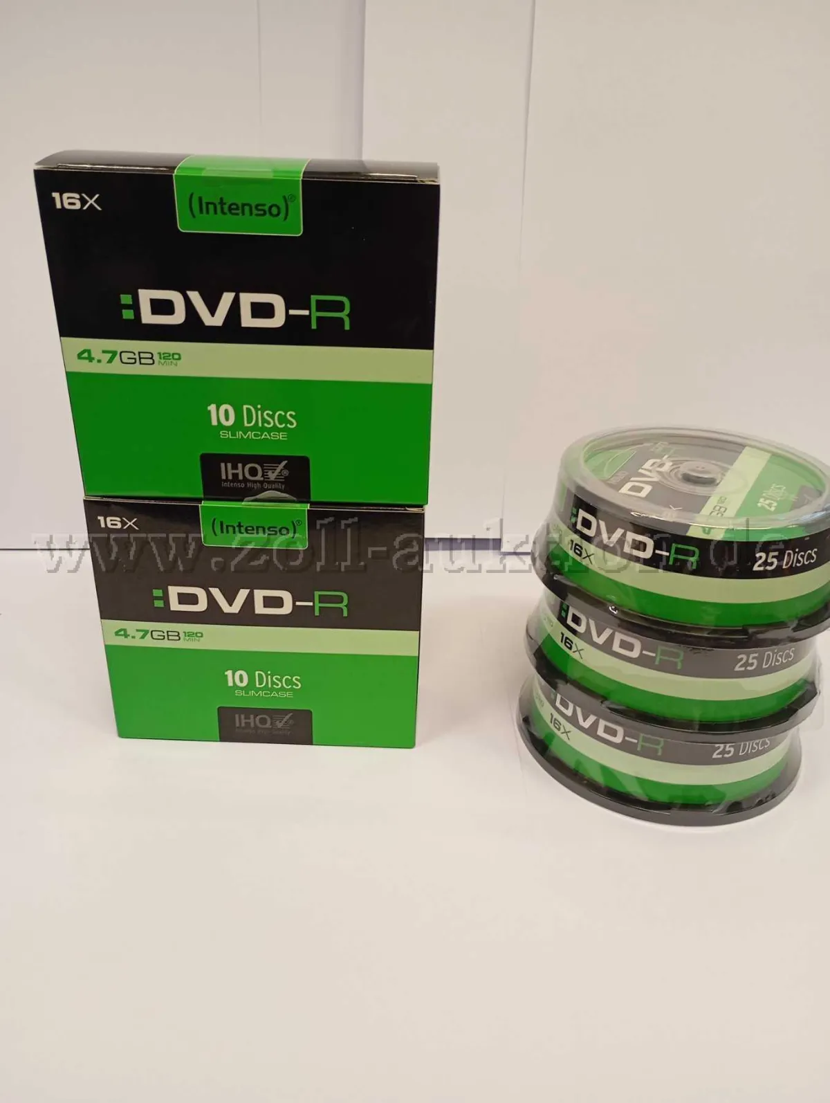 375 Intenso DVD-R Rohlinge 700 MB
