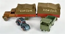 Jouets en bois, véhicules