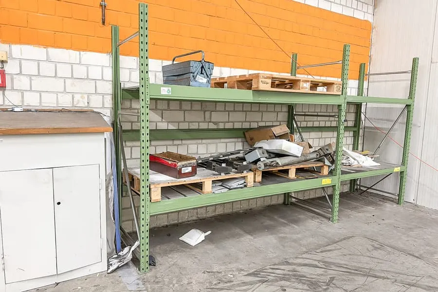 Heavy-duty shelving, approx. 3.6 linear meters