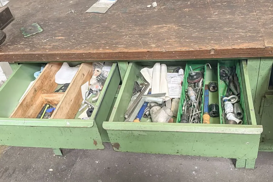 Inhoud werkbank: handgereedschap