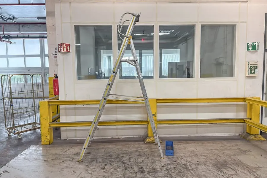 Zarges aluminium folding step trolley, 8 steps