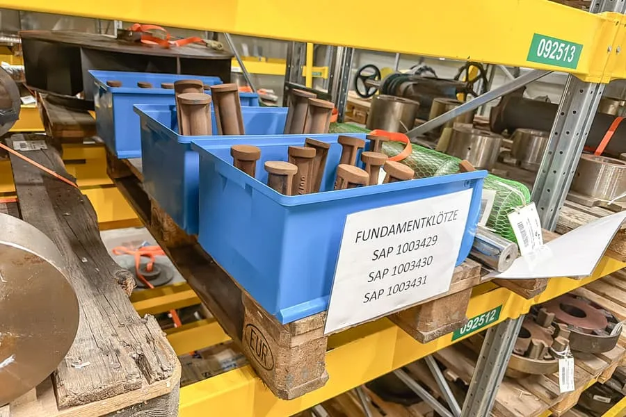 Palette avec blocs de fondation