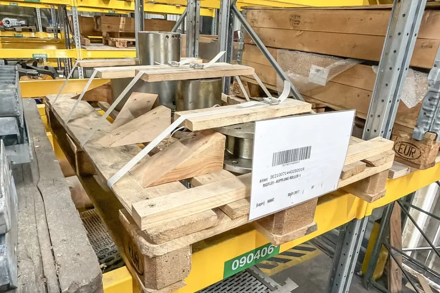 Pallet met Rigiflex-koppeling