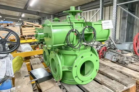 4-wegklep met pneumatische aandrijving DN 150