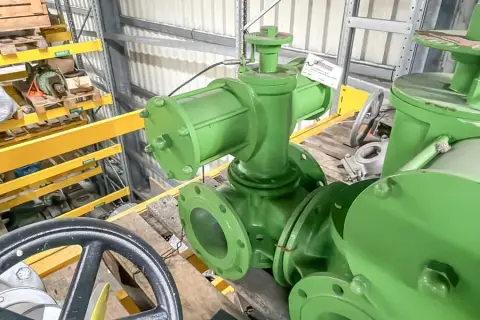 3-wegklep met pneumatische aandrijving DN 150