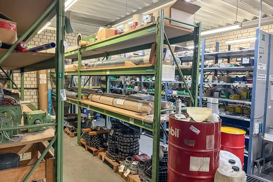 Heavy-duty shelving, approx. 5.4 linear meters