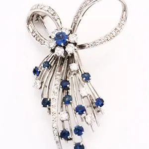 Brillant/Diamant/Saphir - Brosche