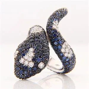 Brillant/Saphir - Damenring