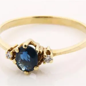 Brillant/Saphir - Damenring