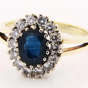 Brillant/Saphir - Damenring