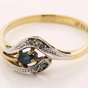 Diamant/Saphir - Damenring