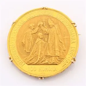Brosche - Münze