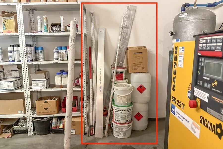 Posten diverse Materialien: Arbeitsmittel und Chemiekalien