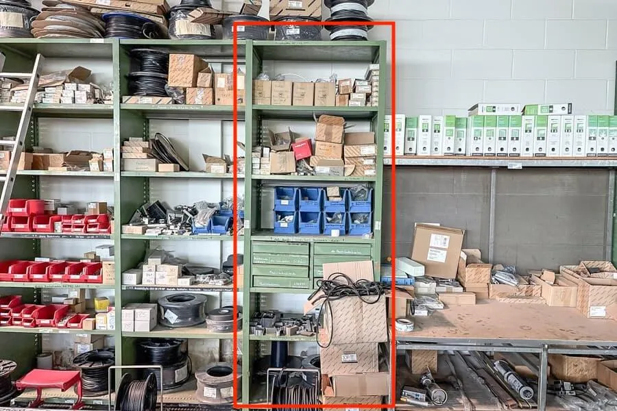 Shelf section contents: various sealing tapes and devices