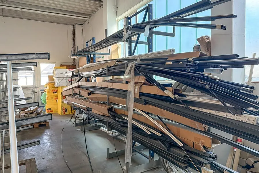 2 cantilever racks with contents: profiles