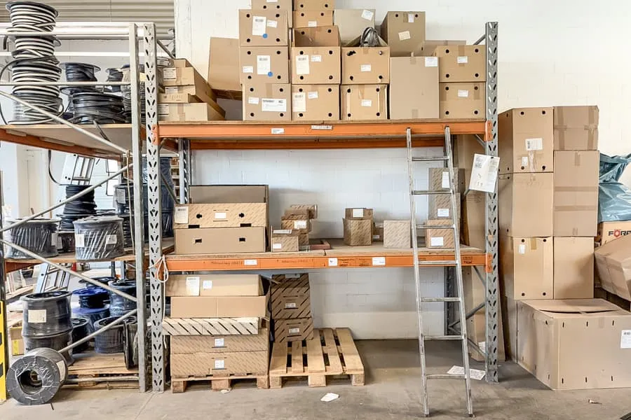 Heavy-duty shelving, approx. 2.9 linear meters