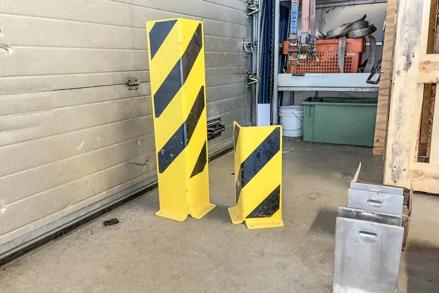 2 protective bollards