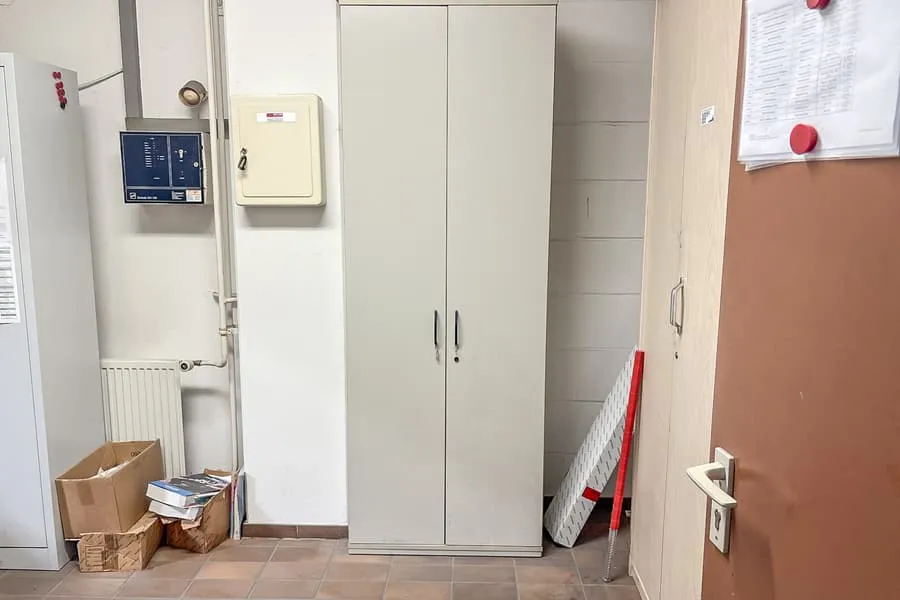 Office cabinet with contents: various