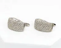 Para kolczyków, złoto białe 18kt, diamenty ok. 2,95 ct, ok. tw/vs2-si, ok. 7,2 g