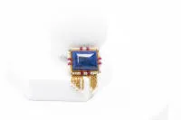 Brosche, feine Handarbeit, Italien, 18kt Gelbgold, Lapislazuli, Rubine, Diamanten, kleine Perlen, ca. 12.3 g, 20.5 x 15.5 mm.