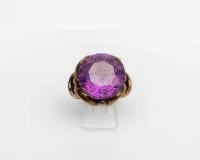 Ring, wohl 14kt Gelbgold, wohl Amethyst, ca. 9.4 g, RM 55