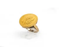 Coin ring, 10 Mark, German Empire, 19th c., 9kt yellow gold (mount), approx. 6.6 g, RM 50, mount bent