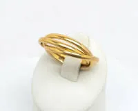 Dreiteiliger Ring, 18kt Gelbgold, ca. 7.2 g, RM 53