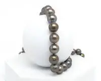 Parelketting, Tahiti parels in verloop, ø van 8-13 mm, ca. 46 cm lang