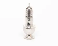 Grande saupoudreuse à sucre, Sheffield, 1938, sterling, poinçon de maître E.V., H. 17,5 cm, env. 170 g