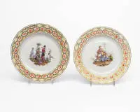 2 assiettes, KPM, Neuglatt, édition spéciale, tirage 100 ex., chacune dans boîte d'origine, env. 40 x 40 cm