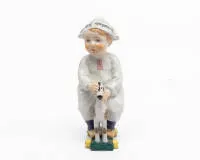 Figur, 'Junge auf Schaukelpferd', Meissen, Schwertermarke, ca. 18 cm hoch