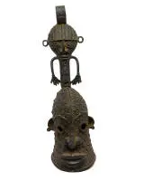 Cloche-masque casque, Bénin, Afrique, env. 54 cm de haut