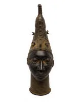 Gedenkkopf Iyoba (Königinmutter), Benin, Afrika, ca. 57 cm hoch