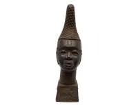 Gedenkkopf Iyoba (Königinmutter), Benin, Afrika, ca. 43 cm hoch