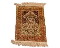 Hereke en soie, sur soie, Turquie, nouage très fin, env. 0,82 x 0,58 m