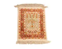 Hereke en soie, sur soie, Turquie, tissage très fin, env. 0,70 x 0,53 m